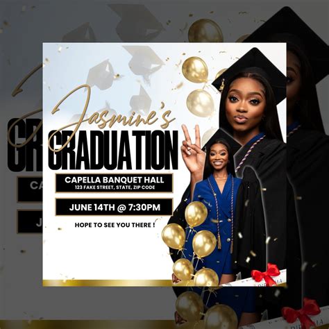 graduation flyer design